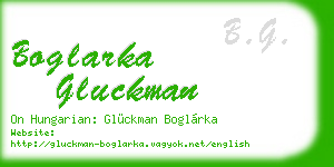 boglarka gluckman business card